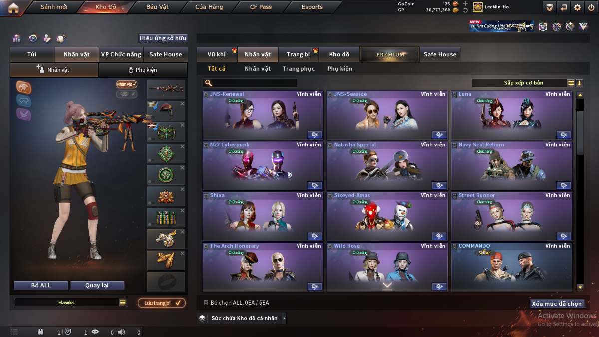 shop acc cf uy tin gia re